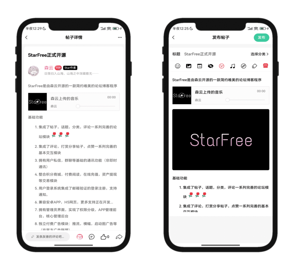 图片[2]-2025年最新唯美社区StarFree社区论坛前后端源码-心动之光